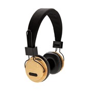 Casque Audio Sans Fil En Bambou, Marron Casque Audio Sans Fil En Bambou, Marron
