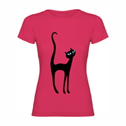 Woman T shirt Black Cat Woman T shirt Black Cat