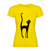 Woman T shirt Black Cat