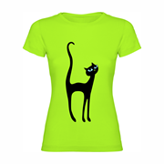 Woman T shirt Black Cat