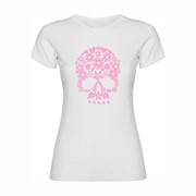 Woman T shirt Flower skull