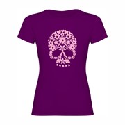 Woman T shirt Flower skull