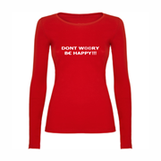 Woman T shirt LS Be happy 