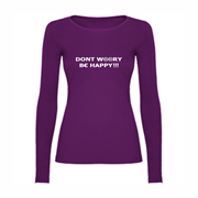 Woman T shirt LS Be happy 