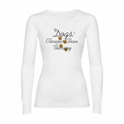 Woman T shirt LS Dogs Therapy