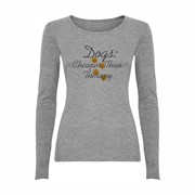 Woman T shirt LS Dogs Therapy