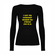 Woman T shirt LS My computer 