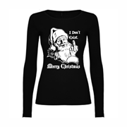 Woman T shirt LS Santa don't exist