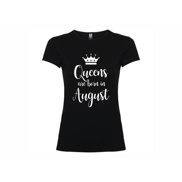 Woman T shirt Queens born August