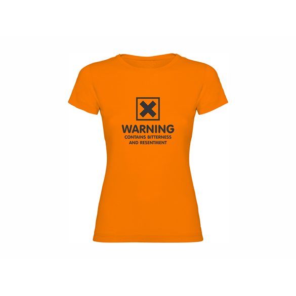 Woman T shirt Warning