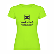 Woman T shirt Warning