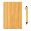 A5-ös méretű bambusz jegyzetfüzet és toll készlet