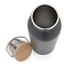 Moderna boca od nehrđajućeg čelika s poklopcem od bambusa