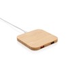 FSC® bambusz 5W-os vezeték nélküli töltő USB-vel