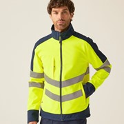 3 rétegű softshell PRO HI-LÁTHATÓSÁGI kabát