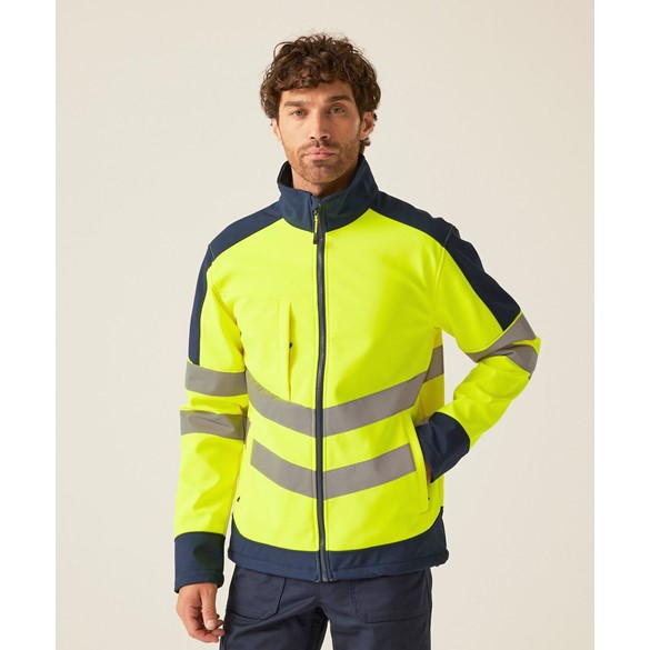 3 rétegű softshell PRO HI-LÁTHATÓSÁGI kabát