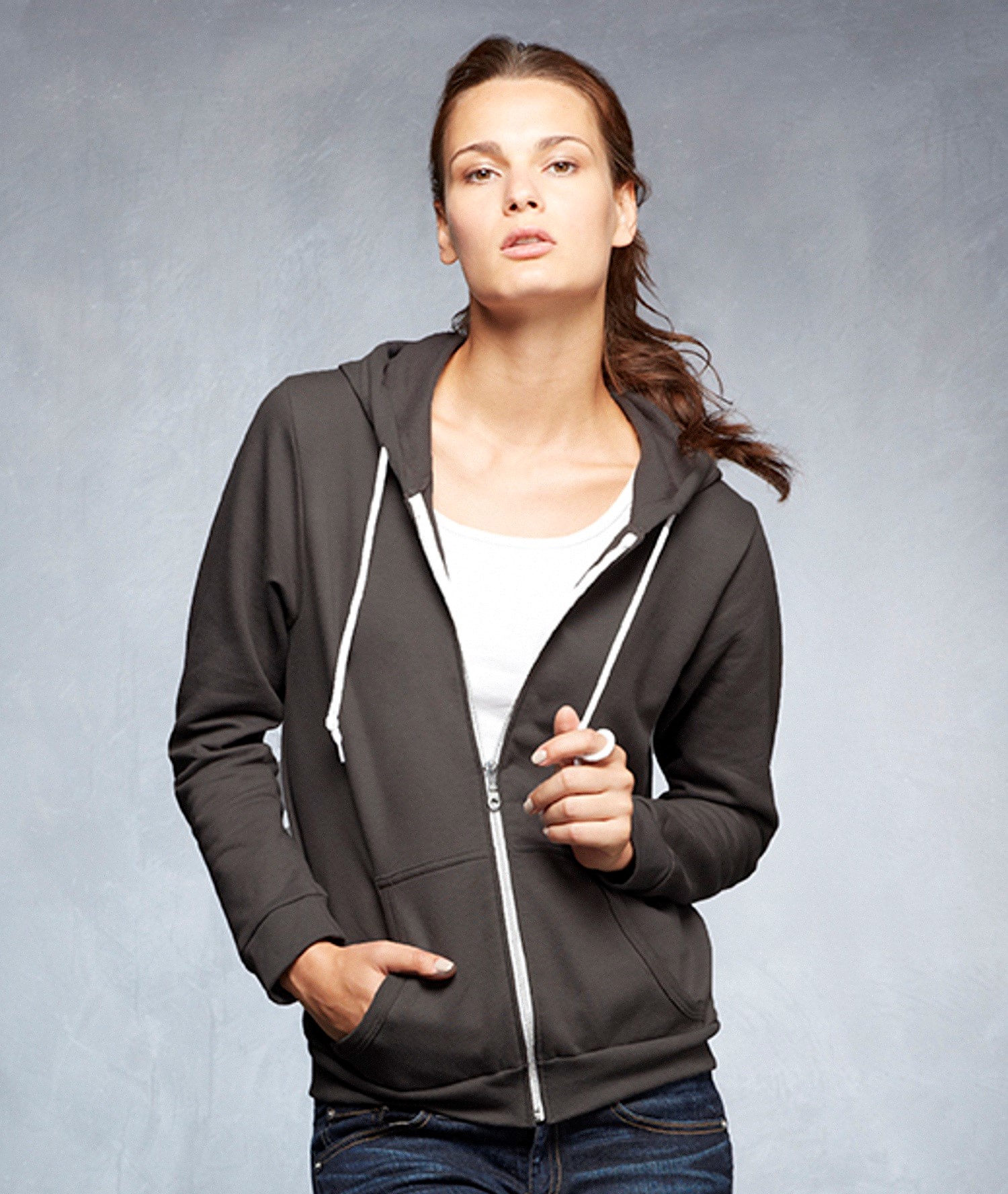 anvil full zip hooded sweatshirt