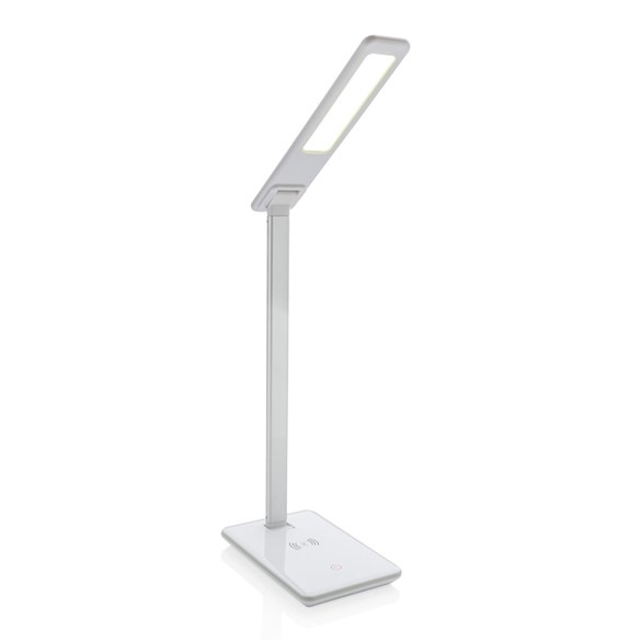Asztali lámpa 5W-os vezeték nélküli töltéssel, fehér