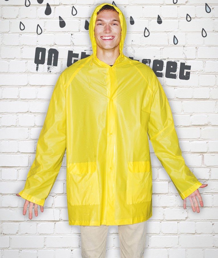 pvc raincoat with hood