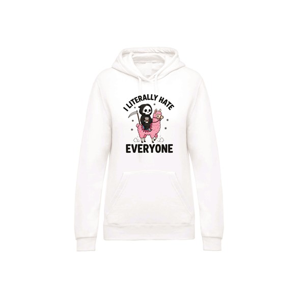 Hoodie ženski I literally hate everyone
