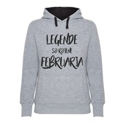 Hoodie ženski Legende rojene Februarja