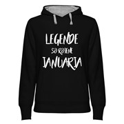 Hoodie ženski Legende rojene Januarja