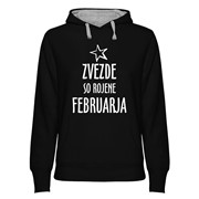 Hoodie ženski Zvezde rojene Februarja