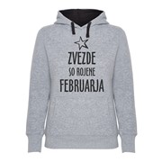 Hoodie ženski Zvezde rojene Februarja