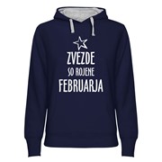 Hoodie ženski Zvezde rojene Februarja