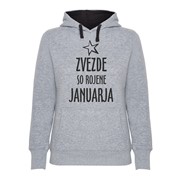 Hoodie ženski Zvezde rojene Januarja