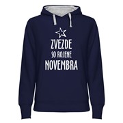 Hoodie ženski Zvezde rojene Novembra