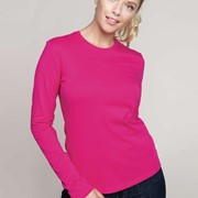 LADIES' LONG SLEEVE CREW NECK T-SHIRT