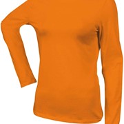 LADIES' LONG SLEEVE CREW NECK T-SHIRT