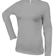 LADIES' LONG SLEEVE CREW NECK T-SHIRT