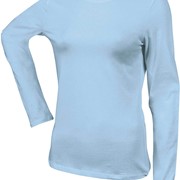LADIES' LONG SLEEVE CREW NECK T-SHIRT