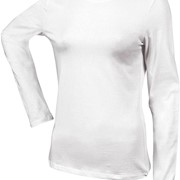 LADIES' LONG SLEEVE CREW NECK T-SHIRT