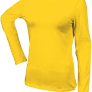 LADIES' LONG SLEEVE CREW NECK T-SHIRT