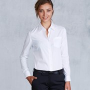 LADIES' LONG-SLEEVED COTTON POPLIN SHIRT