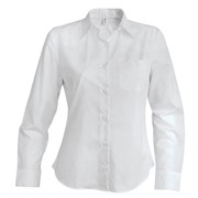 LADIES' LONG-SLEEVED COTTON POPLIN SHIRT