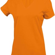 LADIES' SHORT SLEEVE V-NECK T-SHIRT