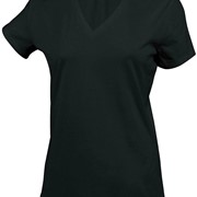 LADIES' SHORT SLEEVE V-NECK T-SHIRT