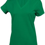 LADIES' SHORT SLEEVE V-NECK T-SHIRT