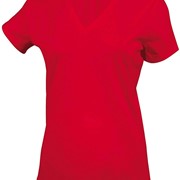 LADIES' SHORT SLEEVE V-NECK T-SHIRT