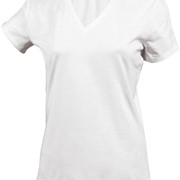 LADIES' SHORT SLEEVE V-NECK T-SHIRT