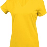 LADIES' SHORT SLEEVE V-NECK T-SHIRT