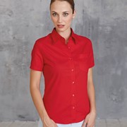 LADIES' SHORT-SLEEVED COTTON POPLIN SHIRT