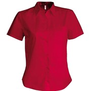 LADIES' SHORT-SLEEVED COTTON POPLIN SHIRT