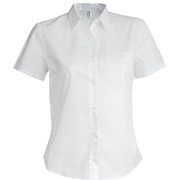 LADIES' SHORT-SLEEVED COTTON POPLIN SHIRT