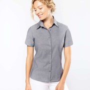 LADIES' SHORT-SLEEVED OXFORD SHIRT