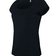 LADIES’ BOAT NECK SHORT SLEEVE T-SHIRT